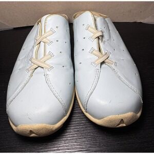 Vintage X KLX Women's Light Blue Leather Mules  Size 7